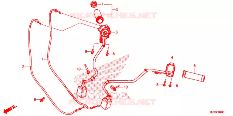 COMMODOS - POIGNEES - CABLES Honda MOTO 1800 GOLD-WING 2014  GL1800CE