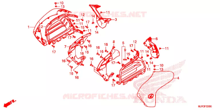 OUIES DE RADIATEUR Honda MOTO 1800 GOLD-WING 2014  GL1800CE