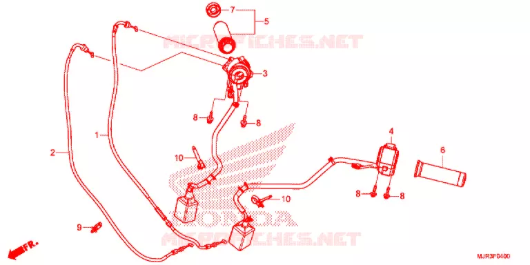 COMMODOS - POIGNEES - CABLES Honda MOTO 1800 GOLD-WING 2014  GL1800CE