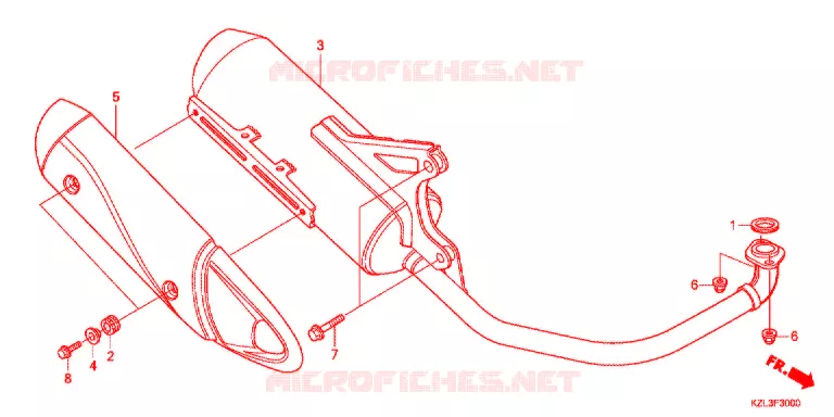 SILENCIEUX D'ECHAPPEMENT Honda SCOOTER 110 DIO 2014  NSC110WHE