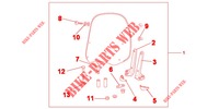 BULLE SANS PROTEGE MAIN pour Honda VISION 50 de 2012