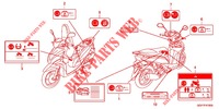 ETIQUETTE DE PRECAUTIONS (NSC50/MPD/WH) pour Honda VISION 50 de 2012