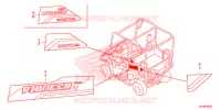 AUTOCOLLANTS pour Honda PIONEER 700 M2 DELUXE CAMO de 2019
