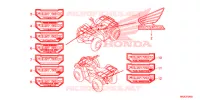 AUTOCOLLANTS pour Honda FOURTRAX 420 RANCHER 4X4 AT DCT de 2019