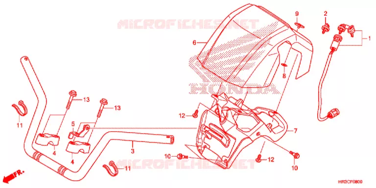 GUIDON Honda ATV 420 FOURTRAX 2019  TRX420FA1K