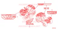 AUTOCOLLANTS pour Honda FOURTRAX 500 FOREMAN RUBICON 4X4 AT DCT EPS ED de 2019