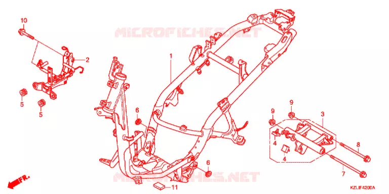 CADRE Honda SCOOTER 110 SPACY 2017  NSC110SC