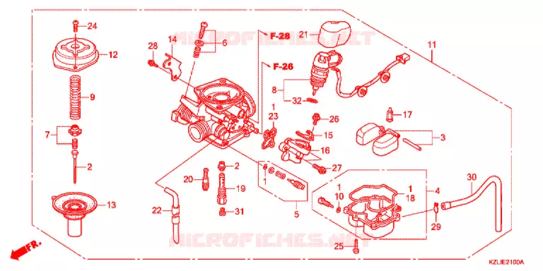 CARBURATEUR Honda SCOOTER 110 SPACY 2014  NSC110SC