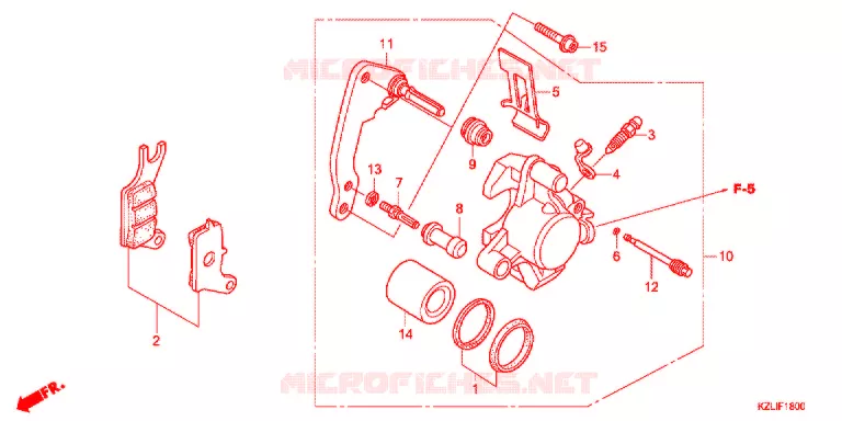 ETRIER DE FREIN AVANT Honda SCOOTER 110 SPACY 2013  NSC110SC