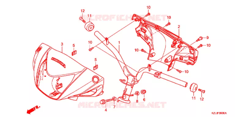 GUIDON - CARENAGE Honda SCOOTER 110 SPACY 2014  NSC110SC