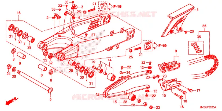 BRAS OSCILLANT Honda MOTO 450 CRF 2019  CRF450LK