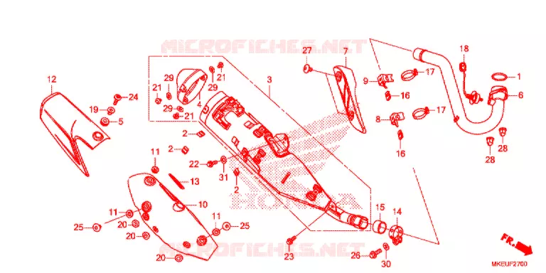 SILENCIEUX D'ECHAPPEMENT Honda MOTO 450 CRF 2019  CRF450LK