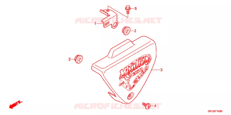 COUVERCLES LATERAUX Honda MOTO 50 MONKEY 2017  Z50JH_17_M