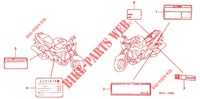 ETIQUETTE DE PRECAUTIONS pour Honda CB 1100 X11 de 2000