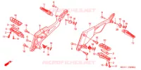 REPOSE PIED pour Honda CB 400 SUPER FOUR SOLID COLOR de 2001