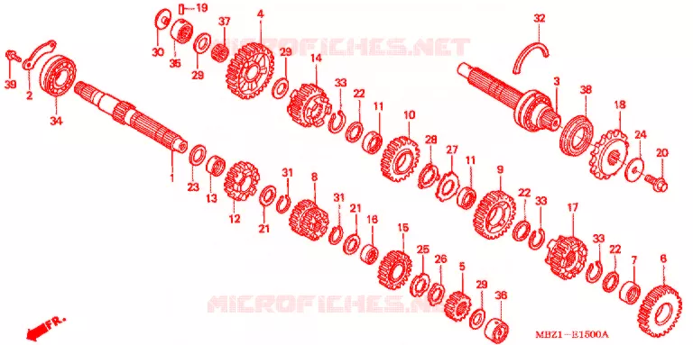 BOITE DE VITESSES Honda MOTO 600 HORNET 2000  CB600F2Y