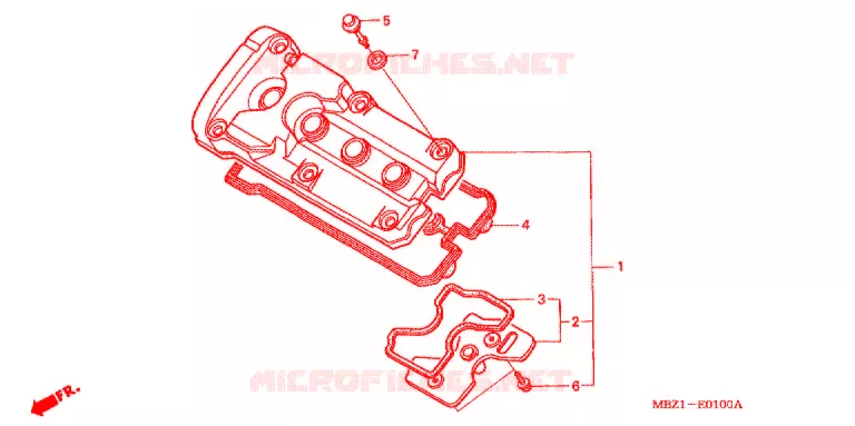 COUVRE CULASSE Honda MOTO 600 HORNET 2000  CB600F2Y