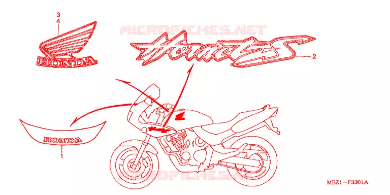t (CB600F2Y) Honda MOTO 600 HORNET 2000  CB600F2Y
