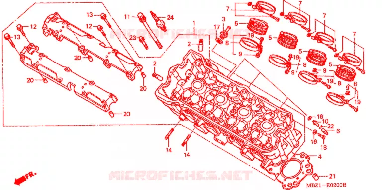 CULASSE Honda MOTO 600 HORNET 1998  CB600FW