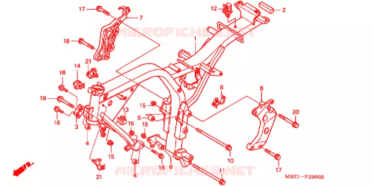 CADRE Honda MOTO 600 HORNET 1999  CB600FX