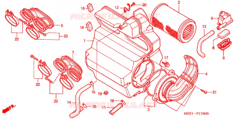 FILTRE A AIR Honda MOTO 600 HORNET 1999  CB600FX