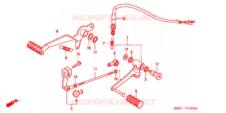 SELECTEUR - PEDALE DE FREIN Honda MOTO 600 HORNET 1999  CB600FX