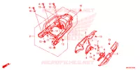 COUVERCLE LATERAL   PORTE BAGAGE ARRIERE (CRF1000A/AL/D/DL) pour Honda AFRICA TWIN 1000 RALLY RED de 2019