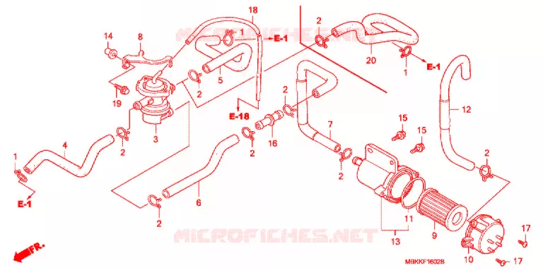 COMMANDE INJECTION D'AIR SOUPAPE Honda MOTO 400 SHADOW 2006  NV400C6