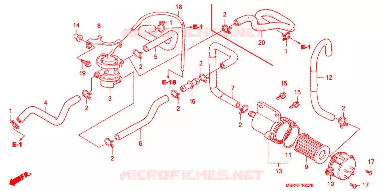 COMMANDE INJECTION D'AIR SOUPAPE Honda MOTO 400 SHADOW 2006  NV400C6