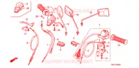 LEVIER DE GUIDON   CABLE   COMMODO pour Honda CHALY 50 de 1988