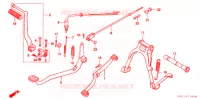 PEDALE   BEQUILLE pour Honda CHALY 50 de 1988