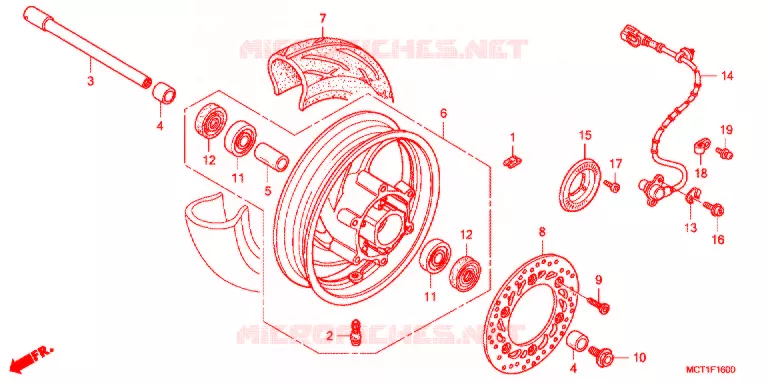 ROUE AVANT Honda SCOOTER 400 SILVERWING 2003  FJS400D3