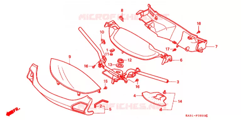 GUIDON - CARENAGE Honda SCOOTER 250 FREEWAY 1992  CH250K