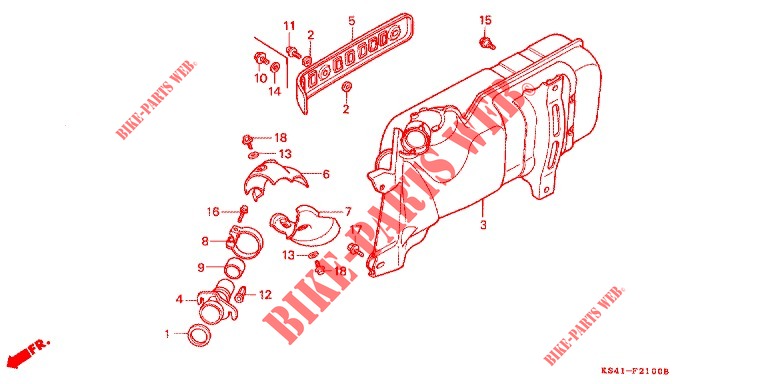 SILENCIEUX D'ECHAPPEMENT pour Honda FUSION 250 SPECIAL EDITION With speed warning light de 1995
