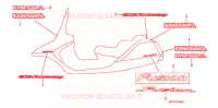 AUTOCOLLANTS pour Honda FUSION 250 X 2J de 2003