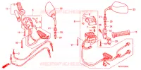 COMMODO   LEVIER   CABLE pour Honda FUSION 250 X Color order plan de 2003