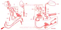 COMMODO   LEVIER   CABLE pour Honda FUSION 250 X Color order plan- SPECIAL de 2003