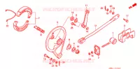 FLASQUE   MACHOIRES DE FREIN ARRIERE pour Honda CRM 80 de 1988