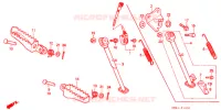 REPOSE PIED   BEQUILLE pour Honda CRM 80 de 1988