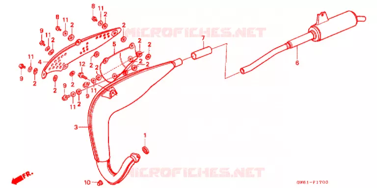 SILENCIEUX D'ECHAPPEMENT Honda MOTO 80 CRM 1989  CRM80J