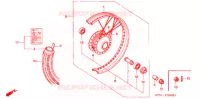 ROUE AVANT pour Honda SUPER CUB 70 CUSTOM de 1993