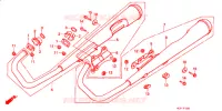 SILENCIEUX D'ECHAPPEMENT (CD125TH,N,P,S) pour Honda CD 125 BENLY POST OFFICE de 1993