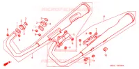 SILENCIEUX D'ECHAPPEMENT (1) pour Honda CD 125 BENLY POST OFFICE de 1994