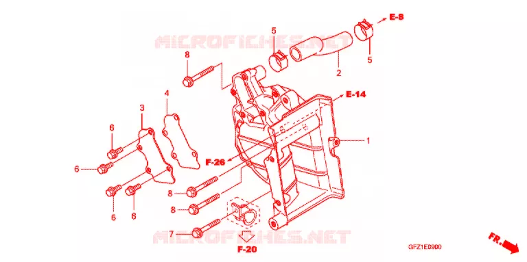 SUPPORT RADIATEUR Honda SCOOTER 50 GYRO 2009  TC508