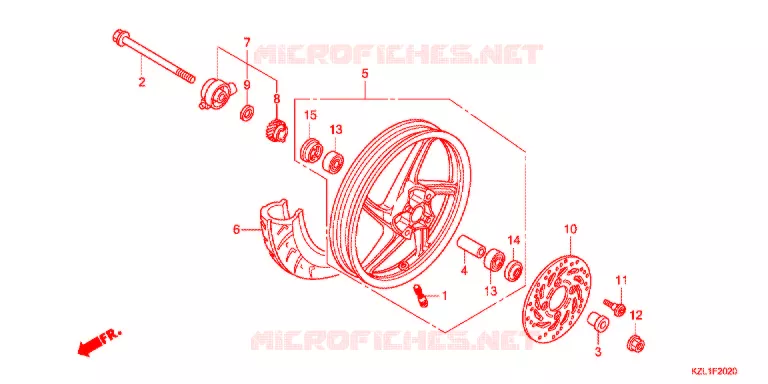 ROUE AVANT Honda SCOOTER 110 DIO 2012  NSC110WHB