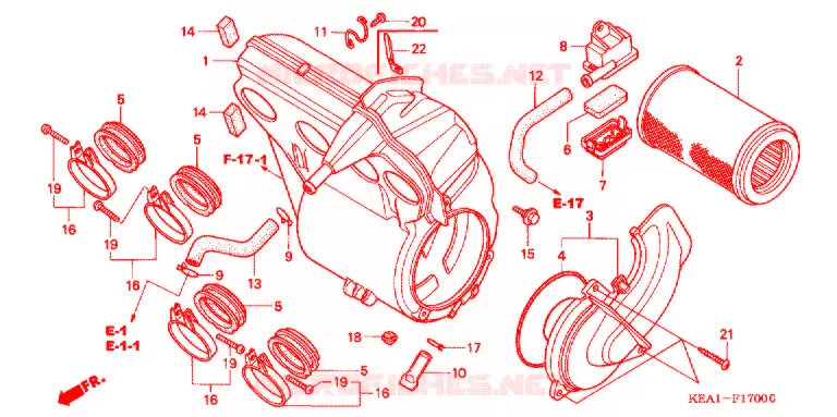 FILTRE A AIR Honda MOTO 250 HORNET 1996  CB250FT