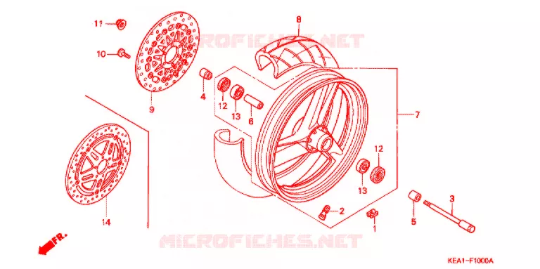 ROUE AVANT Honda MOTO 250 HORNET 1996  CB250FT