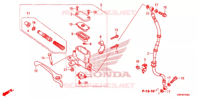 MAITRE CYLINDRE DE FREIN AVANT Honda MOTO 125 MONKEY 2019  Z125MK