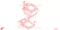 CYLINDRE pour Honda FOURTRAX 500 RUBICON 4X4 AT DCT EPS CAMO de 2019