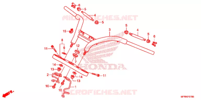 GUIDON - TE DE FOURCHE Honda MOTO 1300 VT 2019  VT1300CXAK